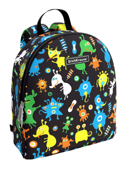 Рюкзак  Erich Krause EasyLine Mini Animals 5L Funny Monsters черный купить,NaN