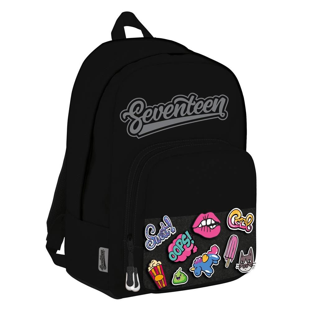 Рюкзак Seventeen 40 х 29,5 х 14,5см черный купить,NaN