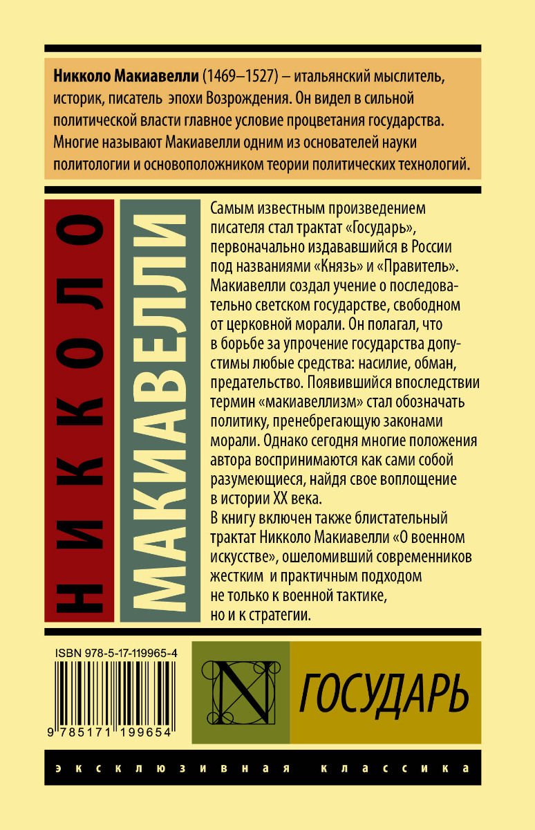 Философия Макиавелли Н. Государь. О военном искусстве купить,NaN