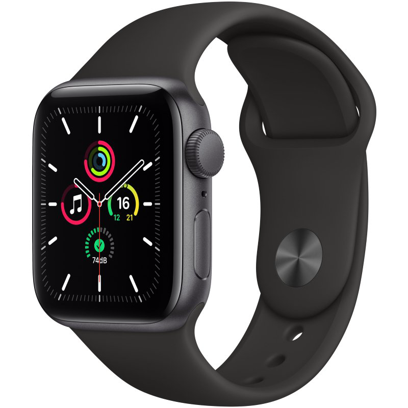 Смарт-часы Apple Watch Series SE 40mm Sport Band MYDP2 Black-Space Gray купить,NaN