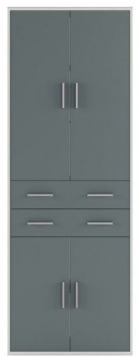 Распашной шкаф Гербор REG4D2S/220, 79x221х35 см, серый, антрацит купить,NaN