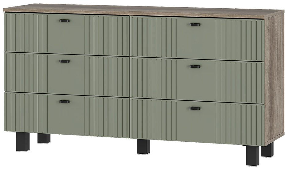 Комод BTS КМ-04, 130.2x37.6x69.6 см, коричневый, зеленый купить,NaN
