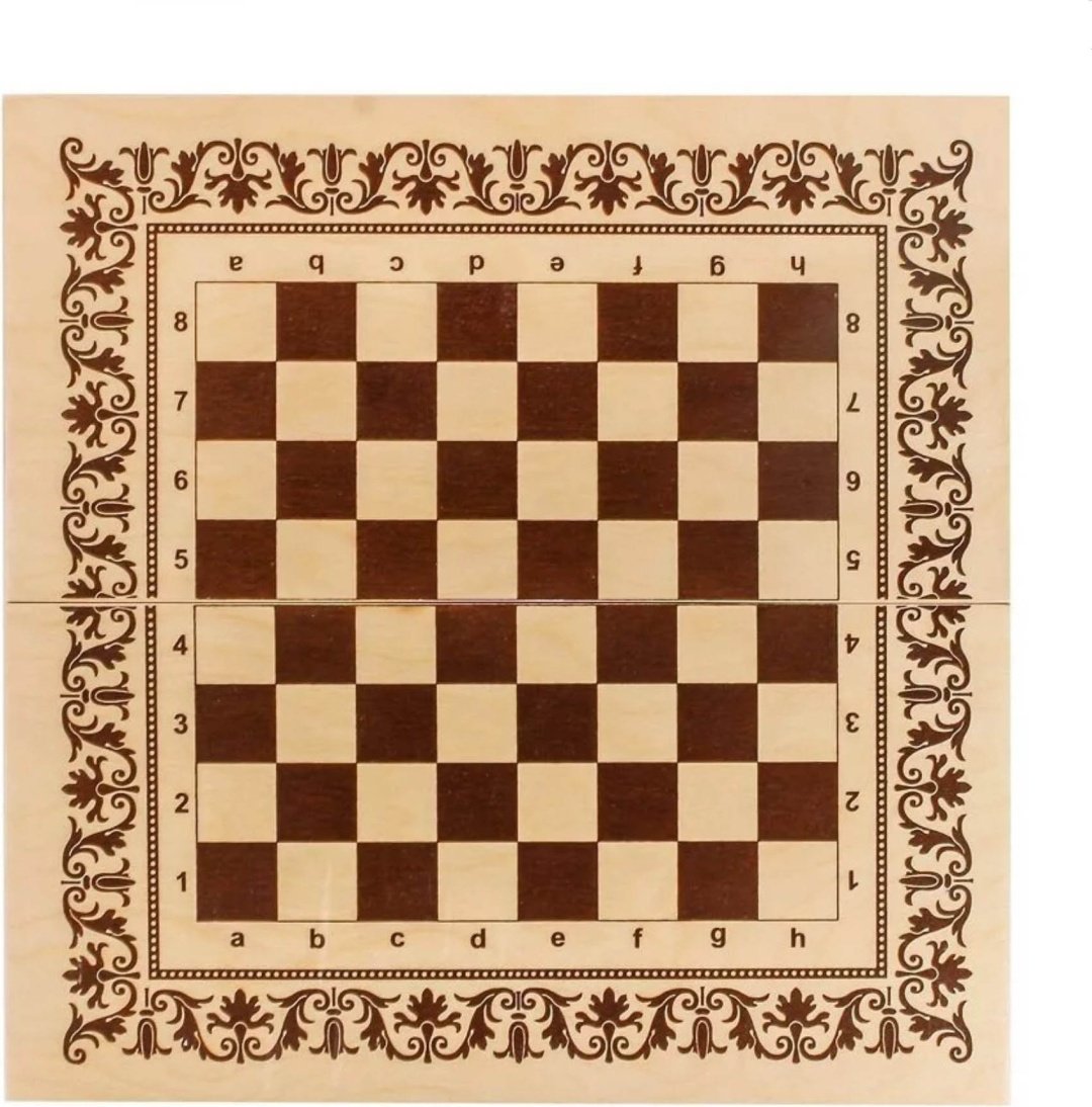 Нарды и шашки 3 в 1, шахматы Орловская Ладья дерево 40.5x40.5 см