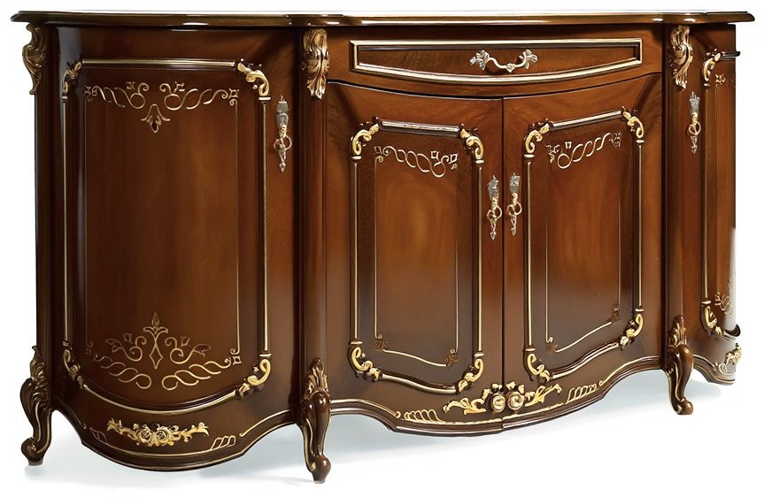 Комод СлонимМебель Элиза-13, 186x50x95 см, коричневый, золотистый купить,NaN