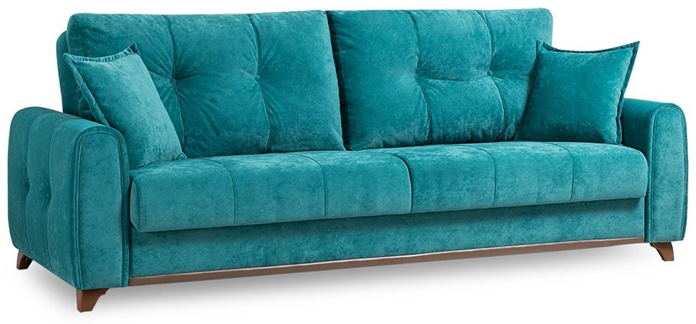 Диван прямой BQ000225, 234х105 см, обивка велюр, бирюзовый купить,NaN