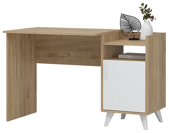 Стол письменный Стендмебель Ирис, 120х60x75 см, белый, золотой купить,NaN