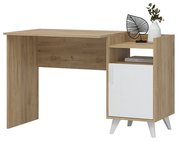 Стол письменный Стендмебель Ирис, 120х60x75 см, белый, золотой купить,NaN