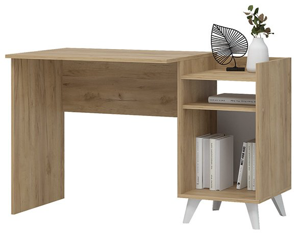 Стол письменный Стендмебель Ирис, 120х60x75 см, белый, золотой купить,NaN