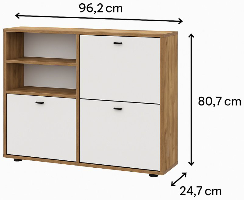 Тумба для обуви СВ Мебель 96.2x24.7x80.7 см, ЛДСП купить,NaN