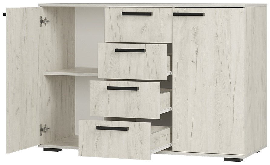 Комод BTS Стандарт, 120x46x82.8 см, светло серый купить,NaN