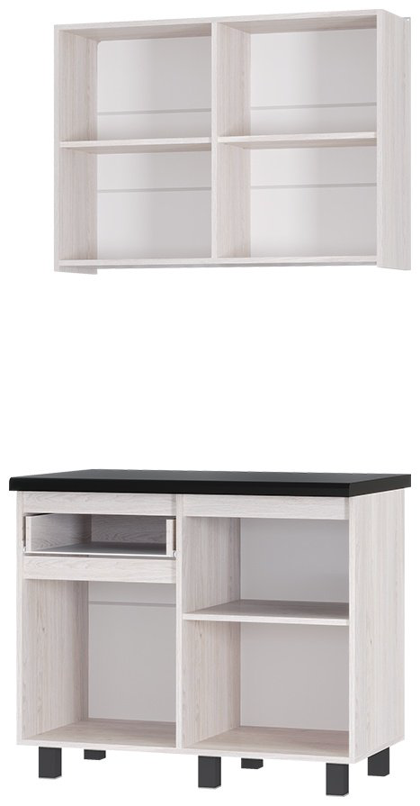 Кухонный гарнитур BTS Тренд, 100x217.8х59.5 см, ЛДСП, белый, бежевый купить,NaN