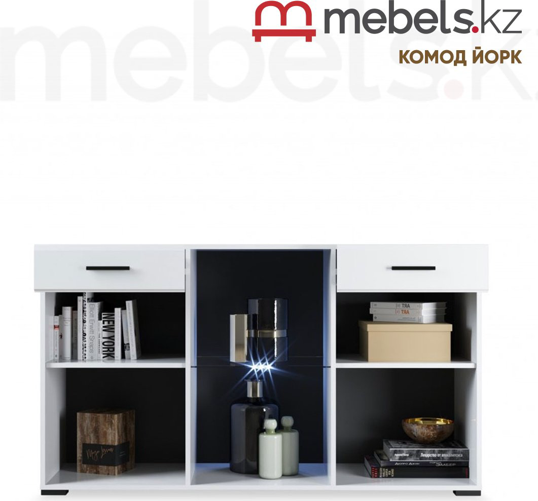 Комод Mebels.kz Йорк, 150x45x88.7 см, белый купить,NaN