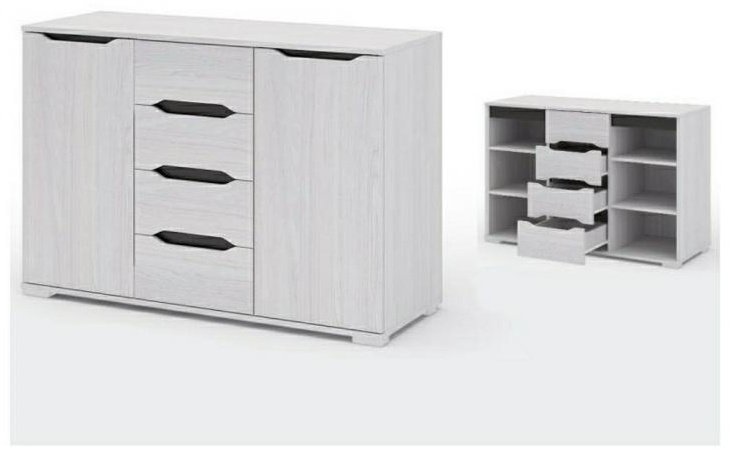 Комод Стендмебель Валенсия КМ 012, 120x45x83 см, белый купить,NaN