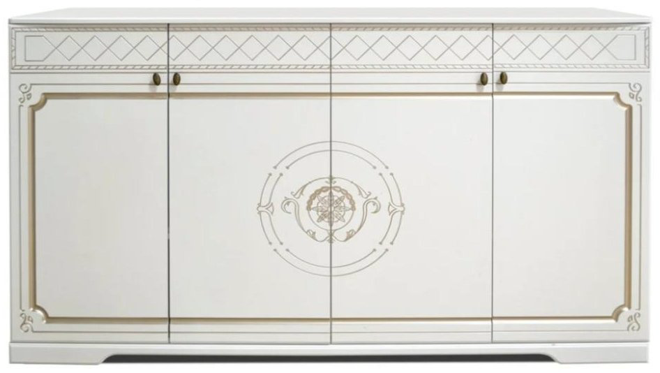 Комод Sanflor Лейли, 176.60x55.20x99.5 см, белый, золотой купить,NaN