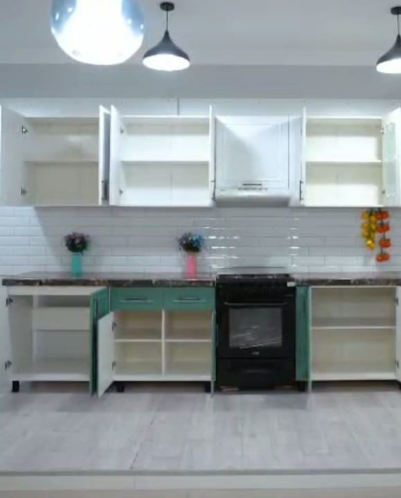Кухонный гарнитур Grand Miks , 300x223х60 см, ЛДСП, белый купить,NaN