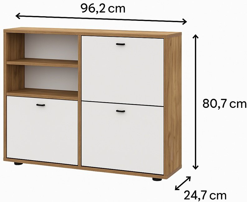 Тумба для обуви СВ Мебель 96.2x24.7x80.7 см, ЛДСП купить,NaN