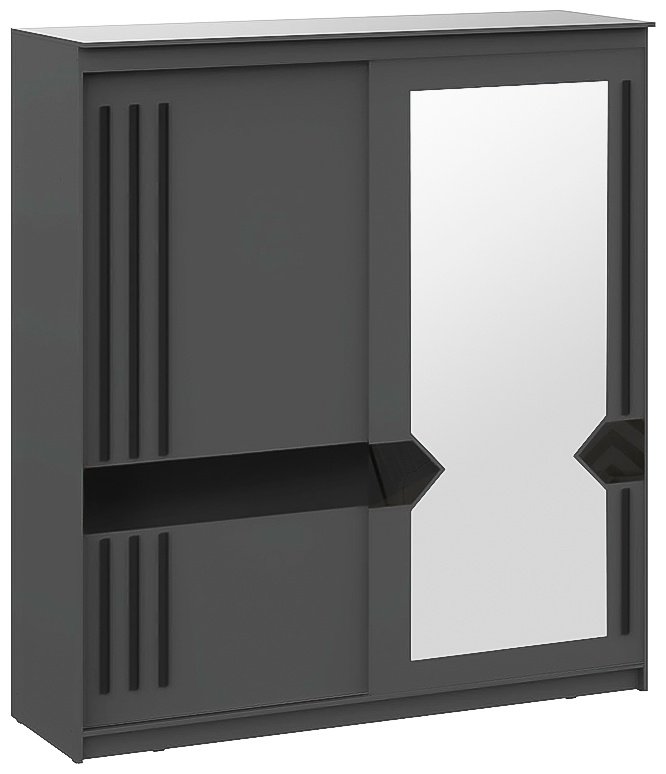 Шкаф-купе СВ Мебель №25, 200x220х65 см, графит купить,NaN