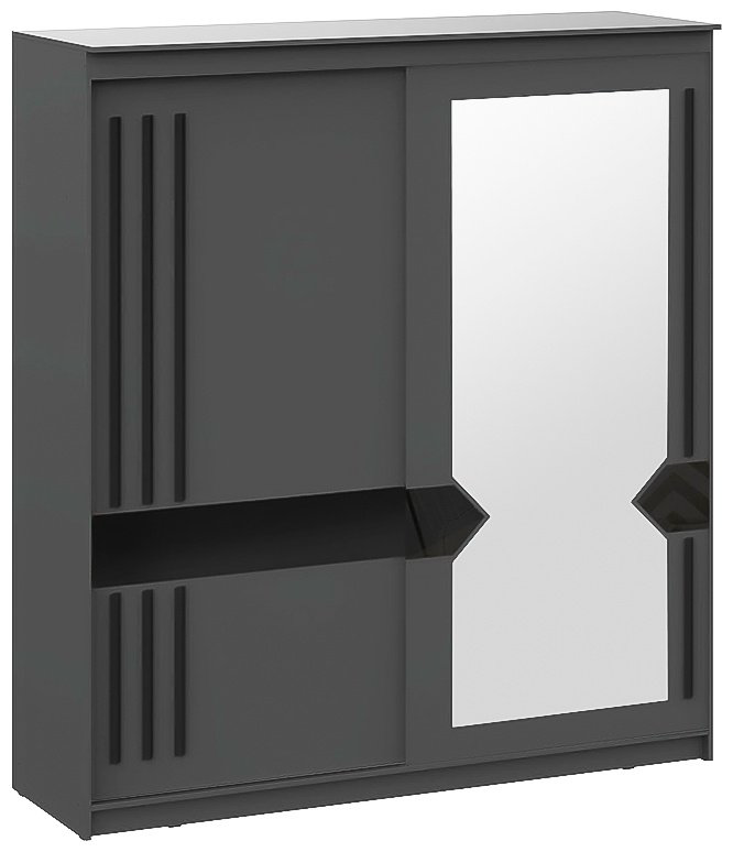 Шкаф-купе СВ Мебель №25, 200x220х65 см, графит купить,NaN