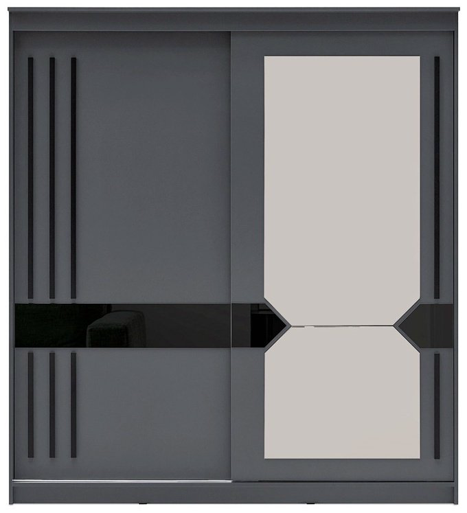 Шкаф-купе СВ Мебель №25, 200x220х65 см, графит купить,NaN
