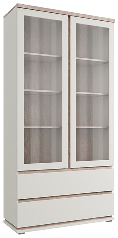 Шкаф-витрина АНРЭКС напольный Лима 2V2S 209.5х107х40.6 см купить,NaN