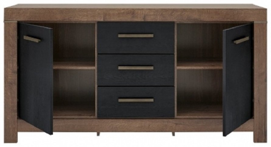 Комод Loftwood Белен, 160x45x84 см, черный, коричневый купить,NaN
