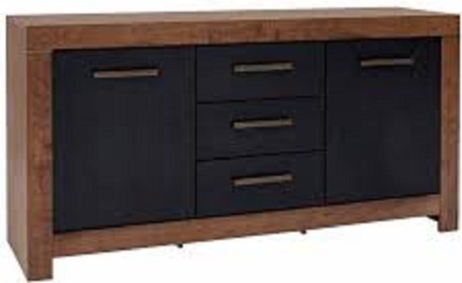 Комод Loftwood Белен, 160x45x84 см, черный, коричневый купить,NaN