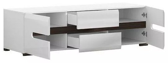 ТВ-тумба напольная Гербор Амелия RTV2D2S/4/15, 150x43x47 см, белый, коричневый купить,NaN