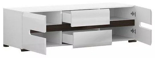 ТВ-тумба напольная Гербор Амелия RTV2D2S/4/15, 150x43x47 см, белый, коричневый купить,NaN