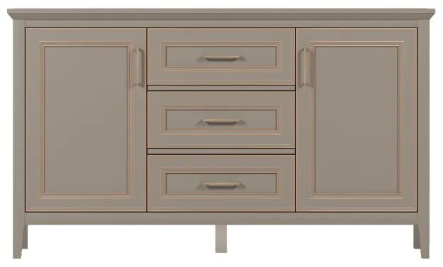 Комод BRW Брест KOM2D3S, 158x40.50x93 см, серый купить,NaN