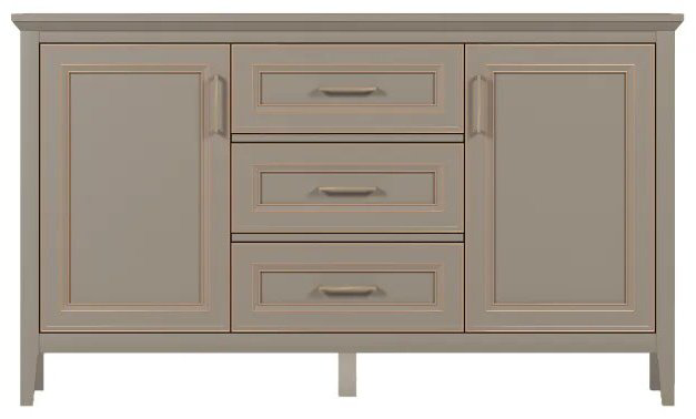 Комод BRW Брест KOM2D3S, 158x40.50x93 см, серый купить,NaN