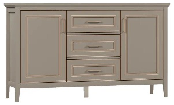 Комод BRW Брест KOM2D3S, 158x40.50x93 см, серый купить,NaN