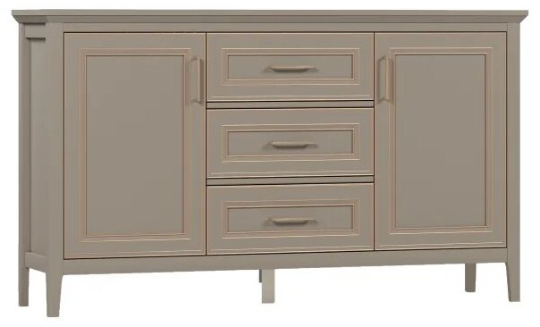 Комод BRW Брест KOM2D3S, 158x40.50x93 см, серый купить,NaN