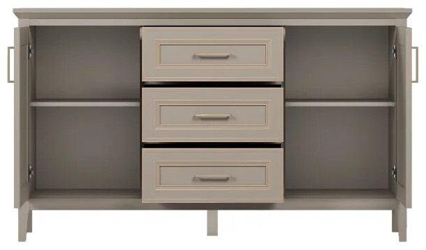 Комод BRW Брест KOM2D3S, 158x40.50x93 см, серый купить,NaN