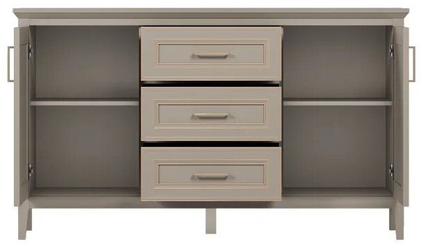 Комод BRW Брест KOM2D3S, 158x40.50x93 см, серый купить,NaN