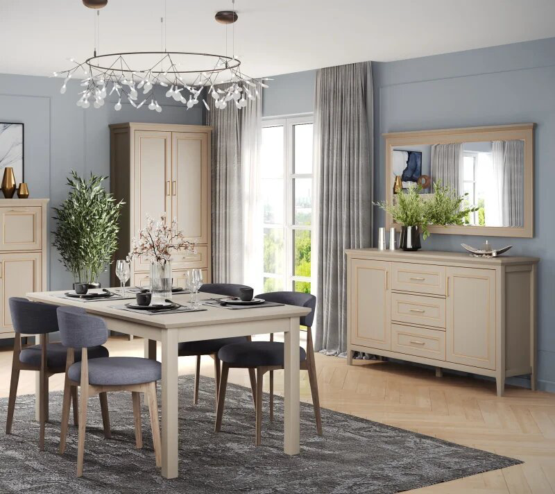 Комод BRW Брест KOM2D3S, 158x40.50x93 см, серый купить,NaN