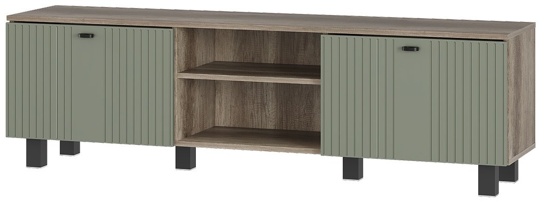 ТВ-тумба напольная Mebels.kz Олива ТБ-09 , 160.2x48.4x37.6 см, коричневый, светло-зеленый купить,NaN