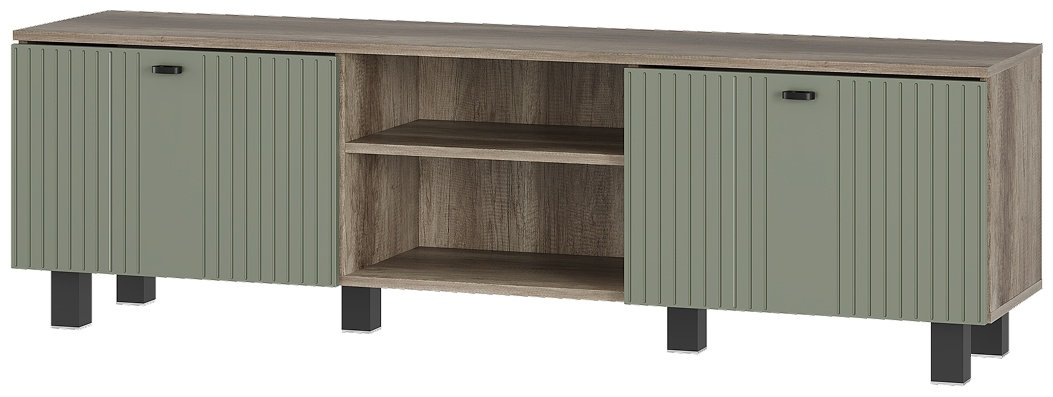 ТВ-тумба напольная Mebels.kz Олива ТБ-09 , 160.2x48.4x37.6 см, коричневый, светло-зеленый купить,NaN