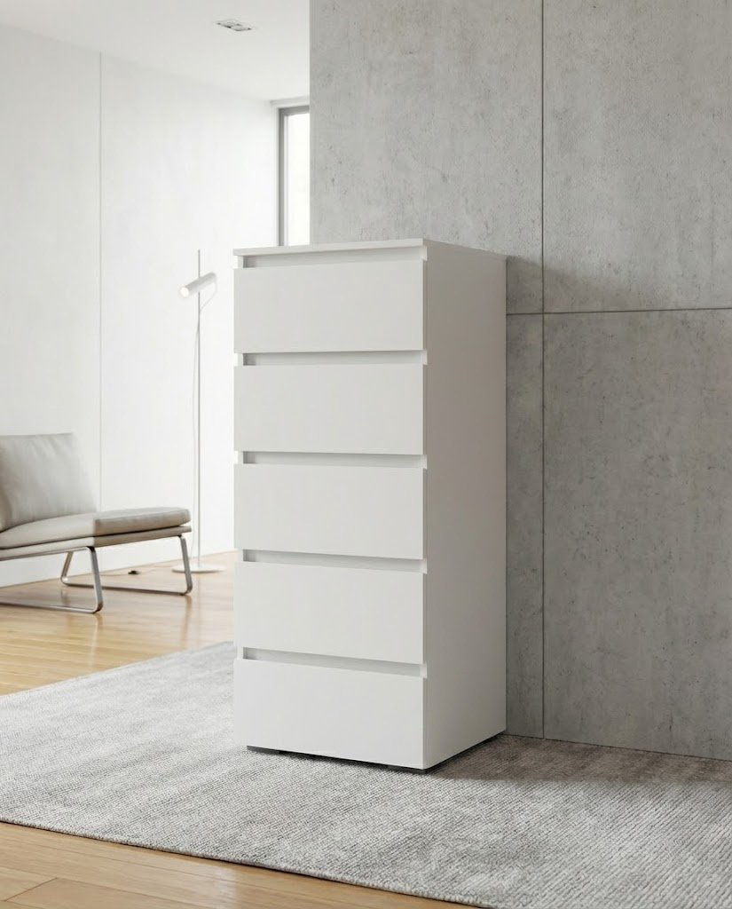 Комод Хелен КМ03, 50.20x46x118.8 см, белый купить,NaN