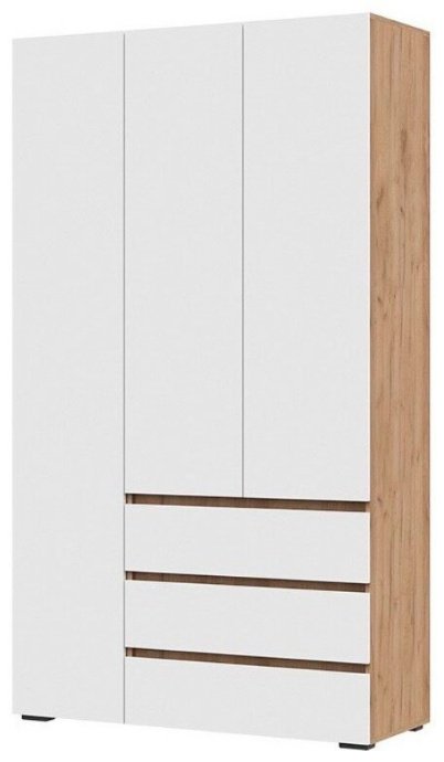 Распашной шкаф Хелен ШК06, 120x210х46 см, белый, золотой купить,NaN