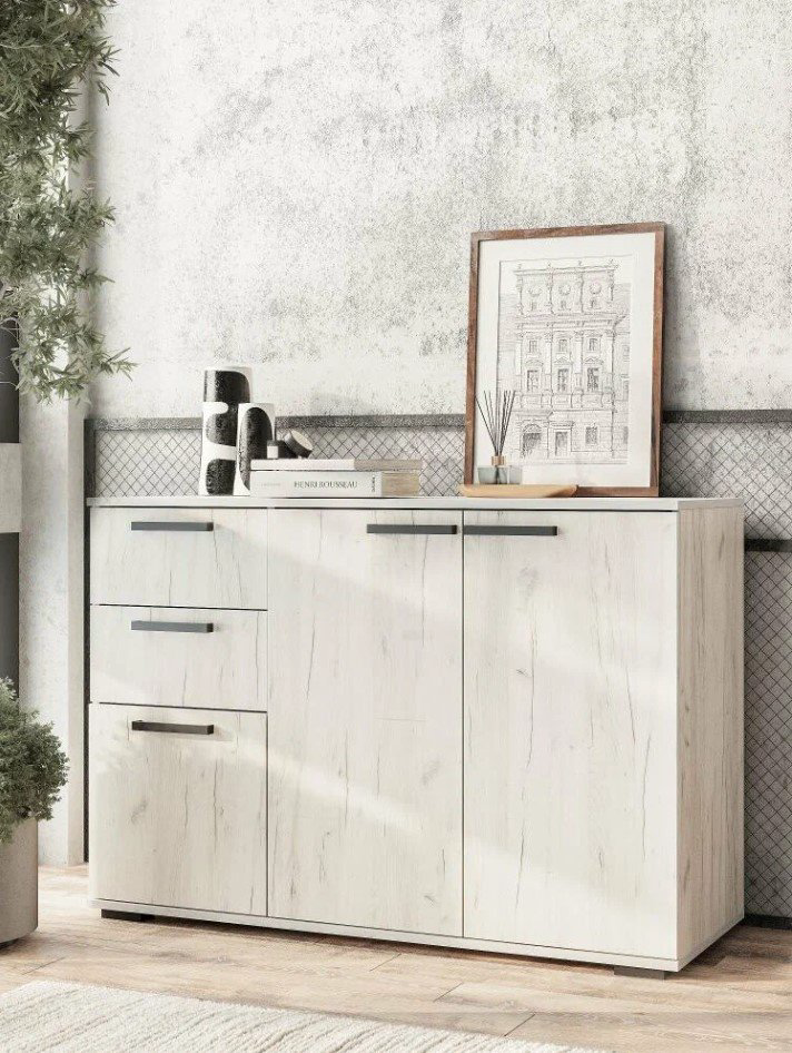 Комод BTS Стандарт 3, 120x46x82.8 см, светло серый купить,NaN