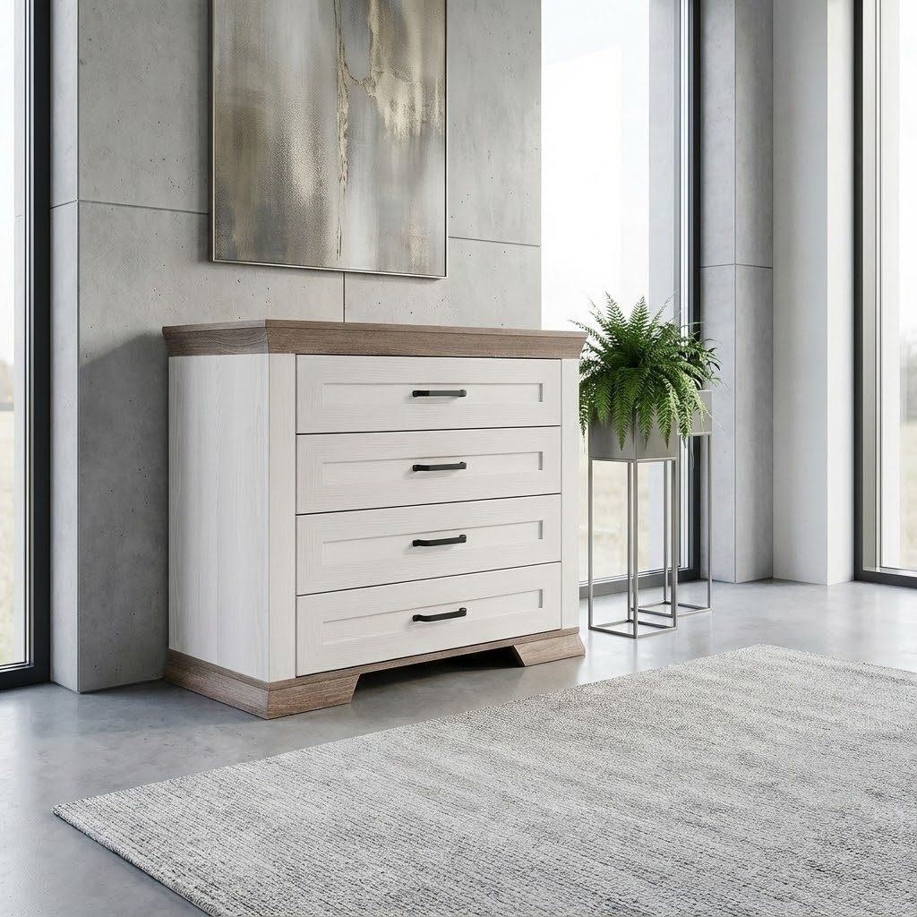 Комод BRW Брест MARSELLE, 98x45.5x90 см, коричневый, бежевый купить,NaN