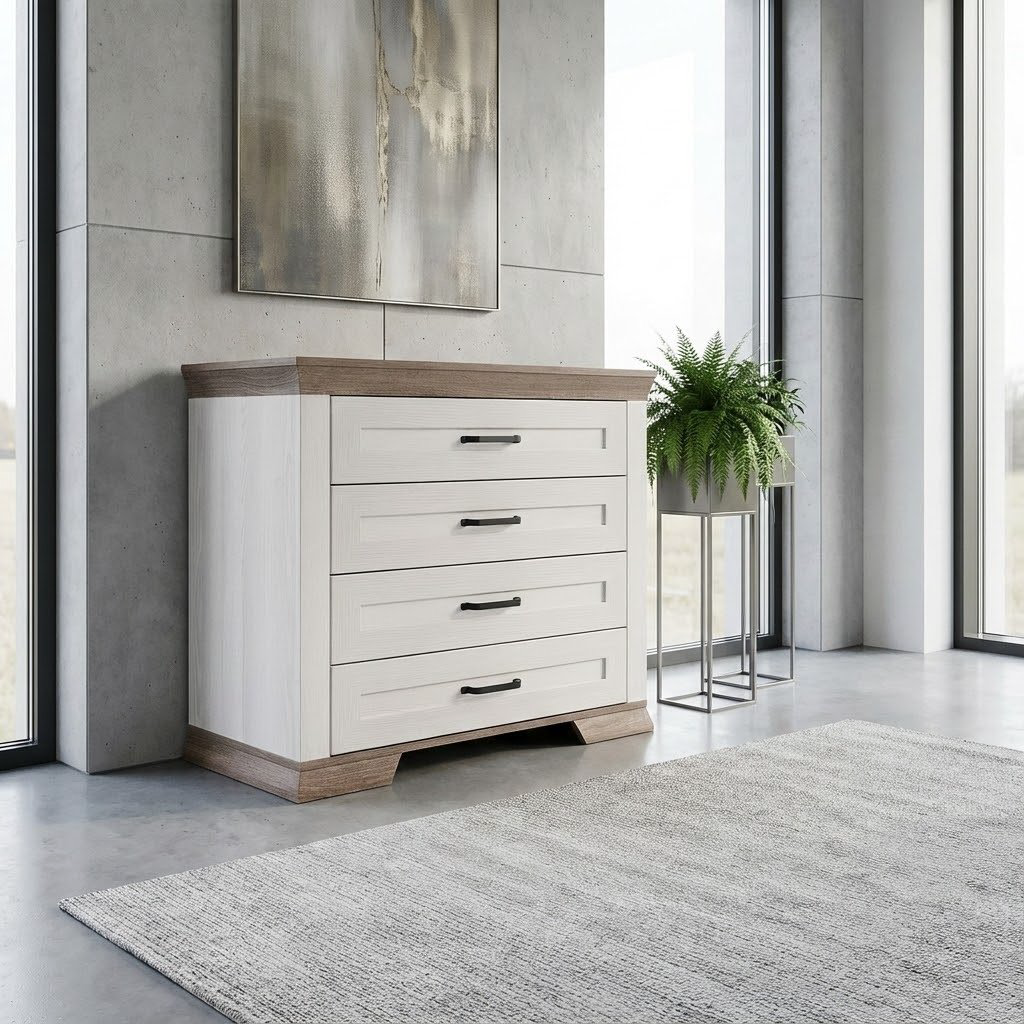 Комод BRW Брест MARSELLE, 98x45.5x90 см, коричневый, бежевый купить,NaN