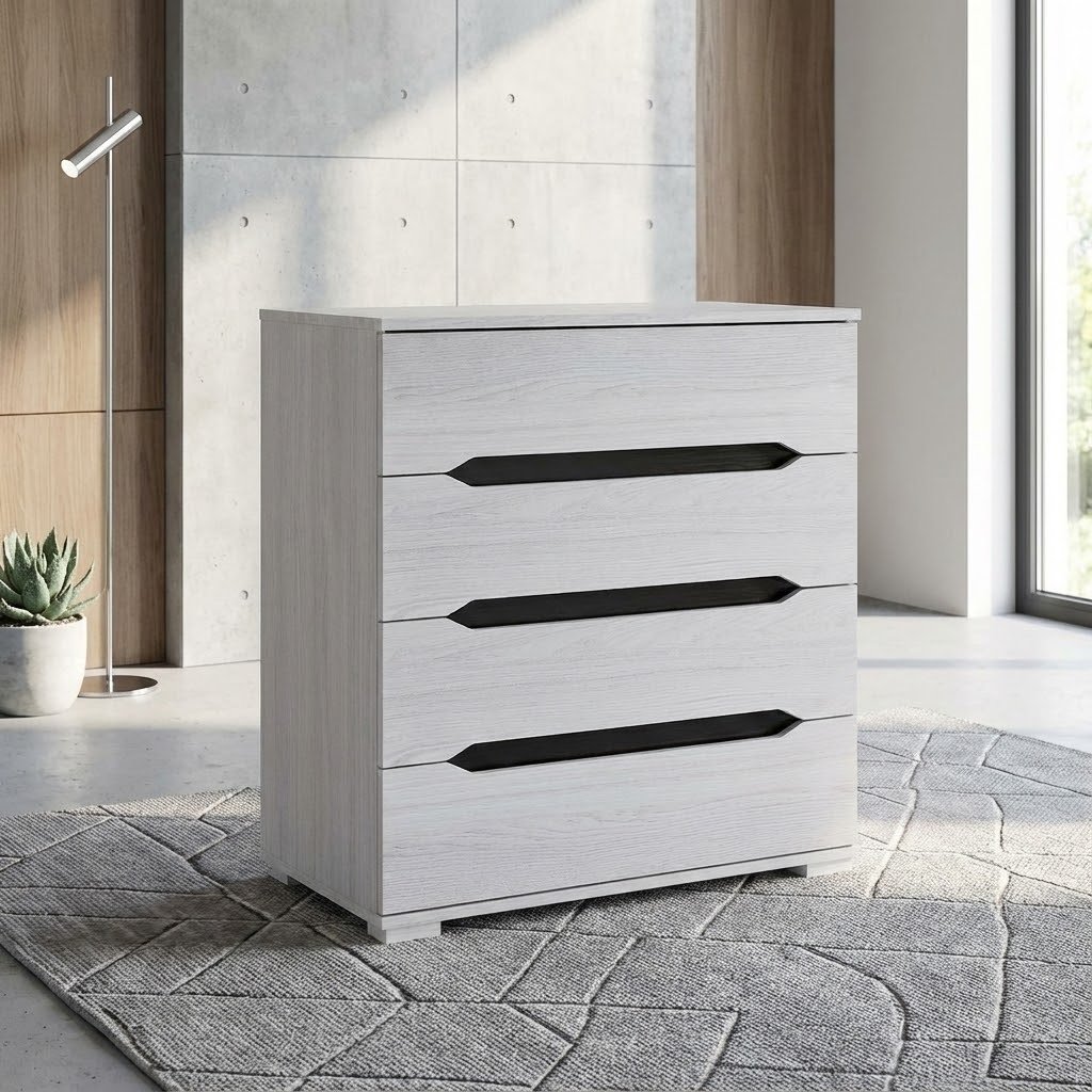 Комод Валенсия, 80x45x83 см, светло серый купить,NaN