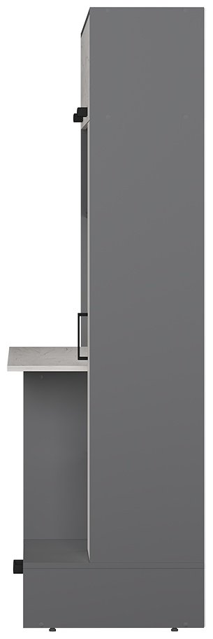 Стол компьютерный с надстройкой BTS Техно, 150х57.3x179.6 см, светло серый, графит купить,NaN