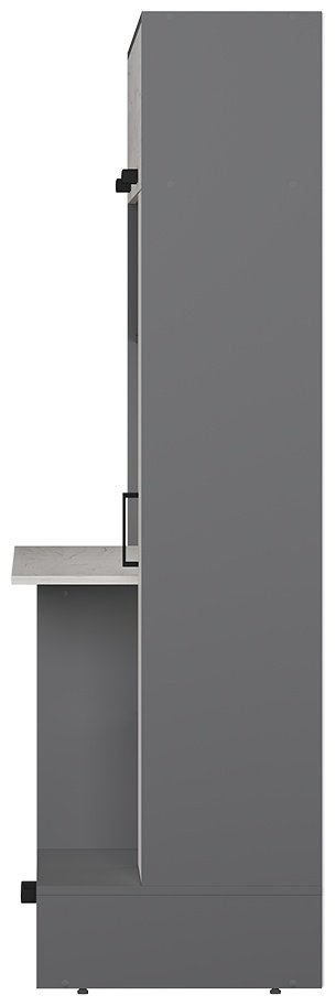 Стол компьютерный с надстройкой BTS Техно, 150х57.3x179.6 см, светло серый, графит купить,NaN