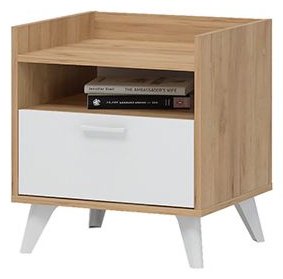 Тумба Стендмебель Ирис, 48.5x53x42.5 см, белый, золотой купить,NaN