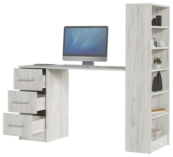 Стол письменный Стендмебель Гранд, 145х50.2x135 см, светло серый купить,NaN