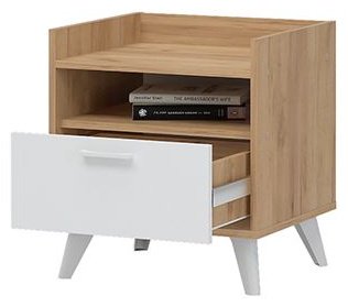 Тумба Стендмебель Ирис, 48.5x53x42.5 см, белый, золотой купить,NaN