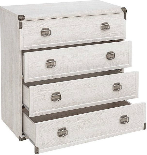 Комод Гербор Индиана, 80x40x87 см, белый купить,NaN