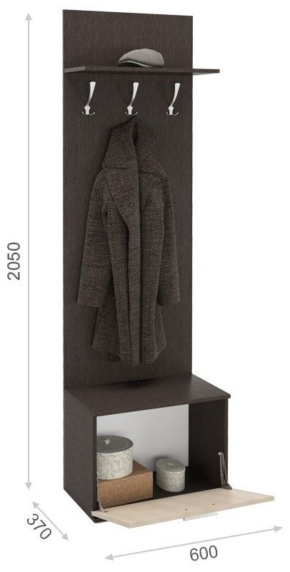 Вешалка IMPERIAL Виола 60x205см коричневый купить,NaN